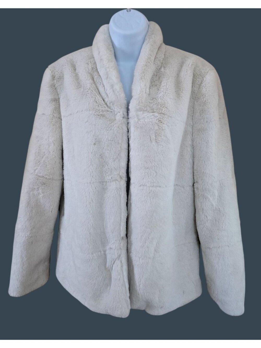 Simply Vera Vera Wang Faux Fur Jacket XS Off-White soft fairycore cottagecore